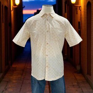 Adidas Mono AOP Shirt Mens Medium‎ Originals Trefoil Tan Summer Streetwear NWT